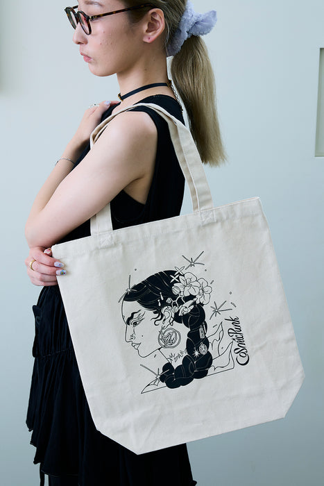 "COSMICPUNK" Tote bag(ナチュラル)