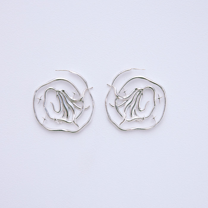 ピアス "Spiral Flower"